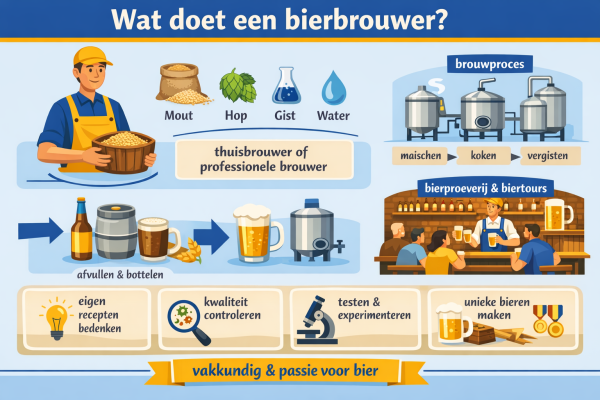 Alles over het beroep bierbrouwer Wat doet een bierbrouwer
